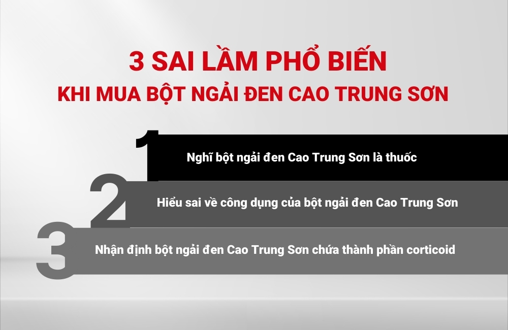 3 sai lầm khi mua bột ngải đen Cao Trung Sơn